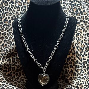 Elegant Silver Heart Pendant Necklace